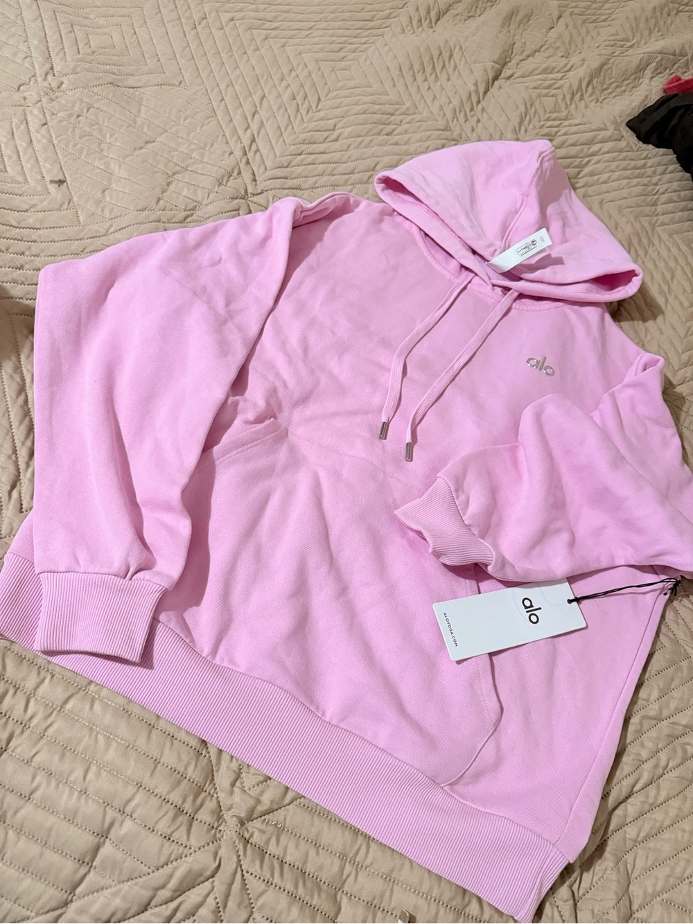 ALO Yoga Pastel Pink Pullover Hoodie